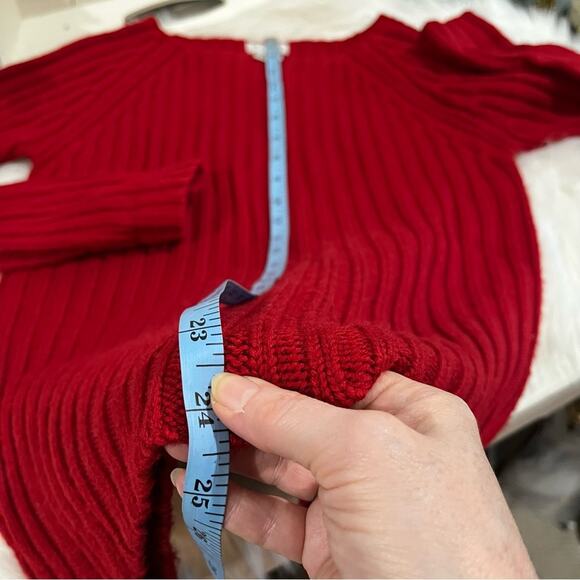 NEW Willi Smith Merino Wool Cable Knit Scoop Neck Chunky Ribbed Sweater Sz S Re… - Picture 14 of 14